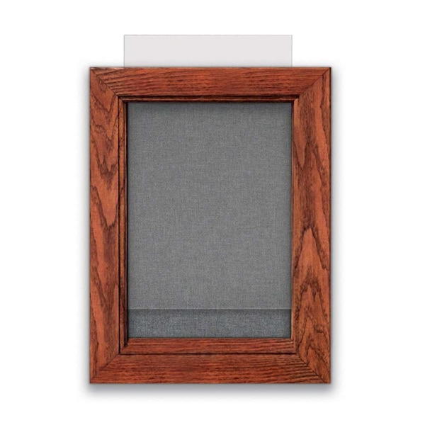 Indoor Enclosed Combo Board, 72"x36", Black Frame/Blue & Cork